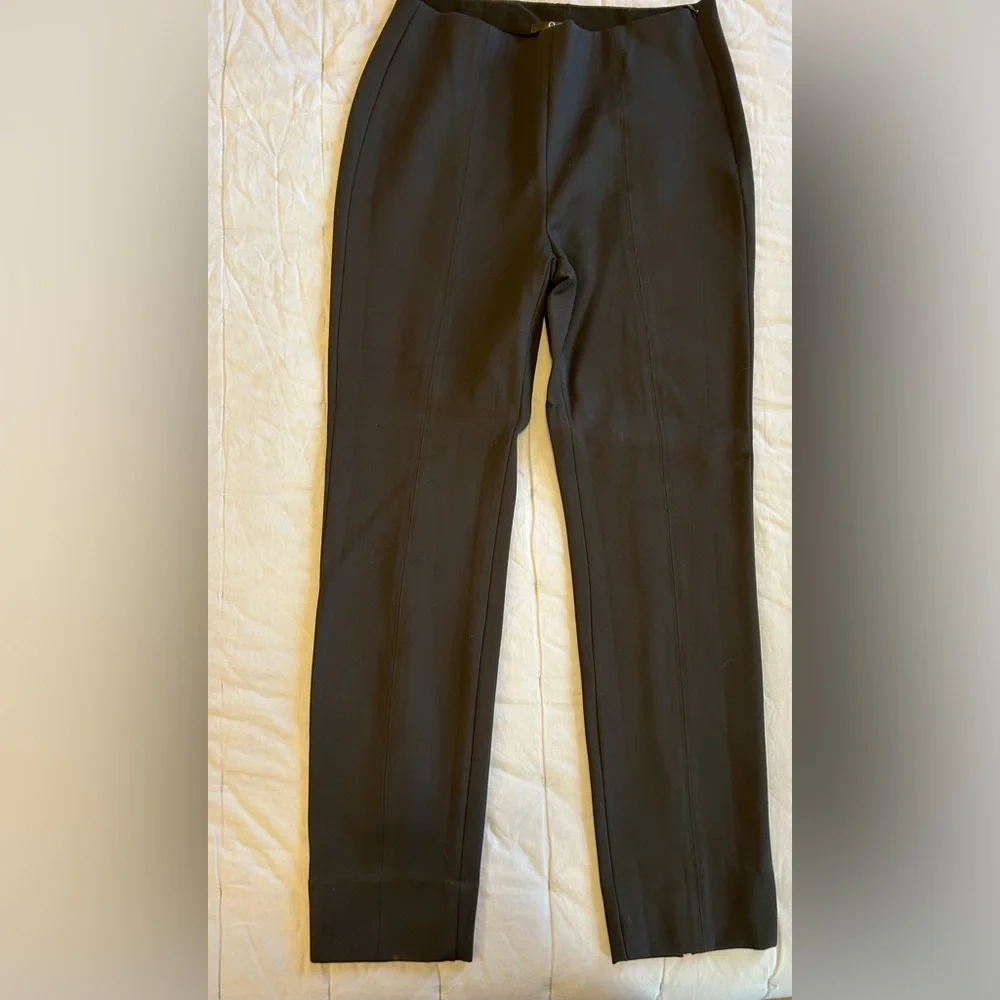 Quince SZ 8 Navy Ponte ultra stretch Pintuck Ankle Pants -NWOT - Never Worn! - Picture 9 of 13